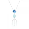 Vessière Cristaux Bijoux|Pendentifs Cristal|Pendentif long bleu charmante