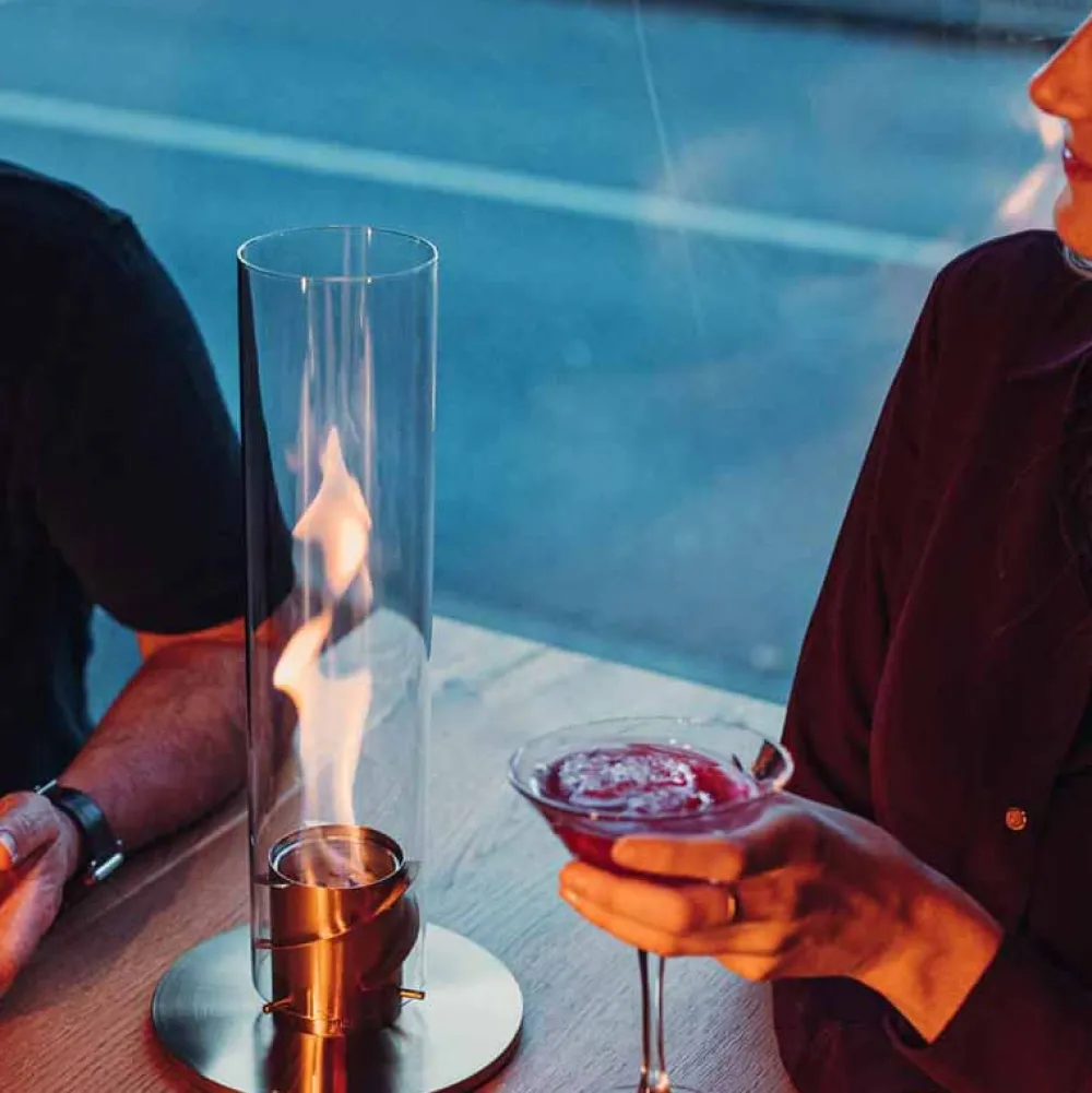 Vessière Cristaux Coupes, Coupelles Et Photophores|Lampes Cristal|Photophore feu de table spin 1200 intérieur et extérieur