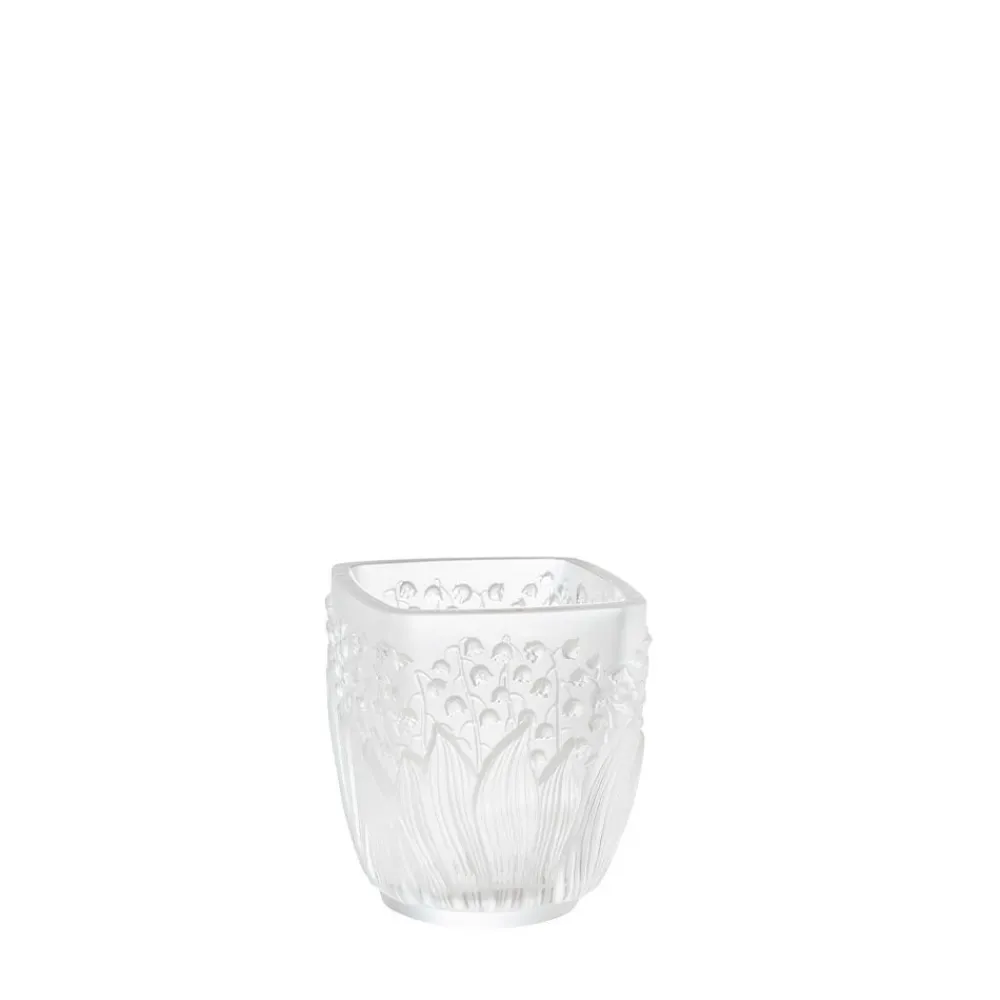 Vessière Cristaux Coupes, Coupelles Et Photophores|Photophores, Bougeoirs Cristal|Photophore muguet lalique