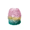 Vessière Cristaux Photophores, Bougeoirs Cristal|Photophore rose passion vert rose daum