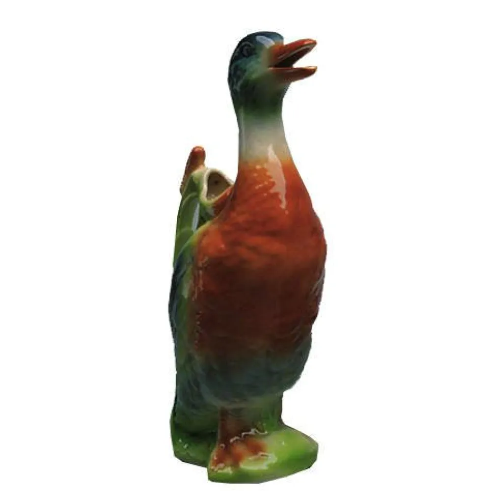 Vessière Cristaux Lunéville|Pichet canard faience barbotine