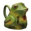 Vessière Cristaux Lunéville|Pichet grenouille barbotine