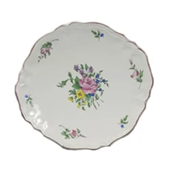 Vessière Cristaux Lunéville|Plat gateau reverbere