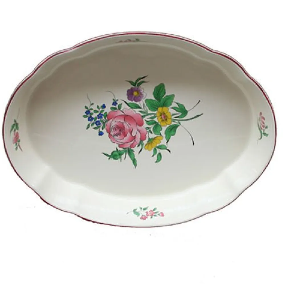 Vessière Cristaux Lunéville|Plat ovale culinaire reverbere