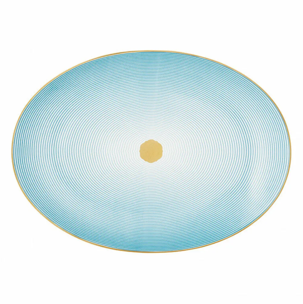 Vessière Cristaux Art De La Table|Assiette Céramique|Plat ovale porcelaine 36 cm Aura Raynaud
