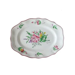 Vessière Cristaux Lunéville|Plat ovale reverbere