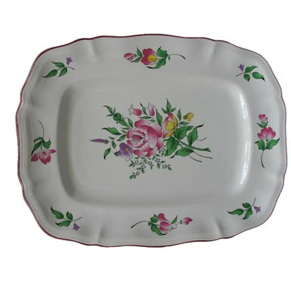 Vessière Cristaux Lunéville|Plat rectangle reverbere