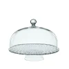 Vessière Cristaux Art De La Table|Accessoires Table Cristal|Plat tarte avec cloche bossa nova