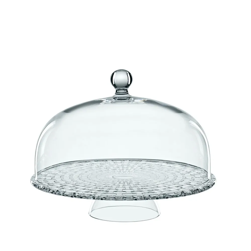 Vessière Cristaux Art De La Table|Accessoires Table Cristal|Plat tarte avec cloche bossa nova