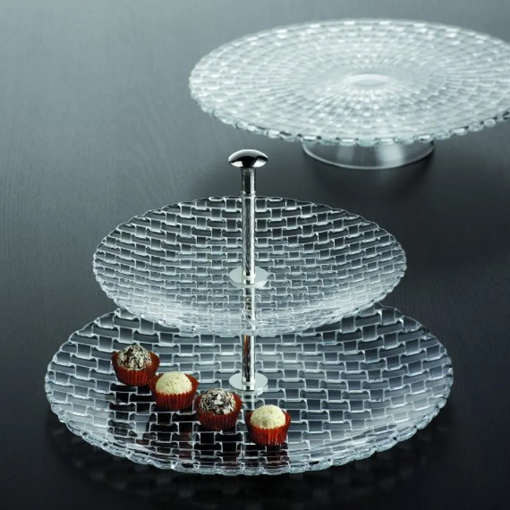 Vessière Cristaux Art De La Table|Accessoires Table Cristal|Plat tarte cristal bossa nova