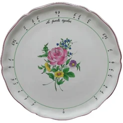 Vessière Cristaux Lunéville|Plat tarte parts egales