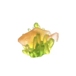 Vessière Cristaux Figurines Miniature Cristal|Bestiaire|Poisson ambre § anemone pm daum