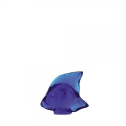 Vessière Cristaux Bestiaire|Figurines Miniature Cristal|Poisson bleu cap-ferrat lalique