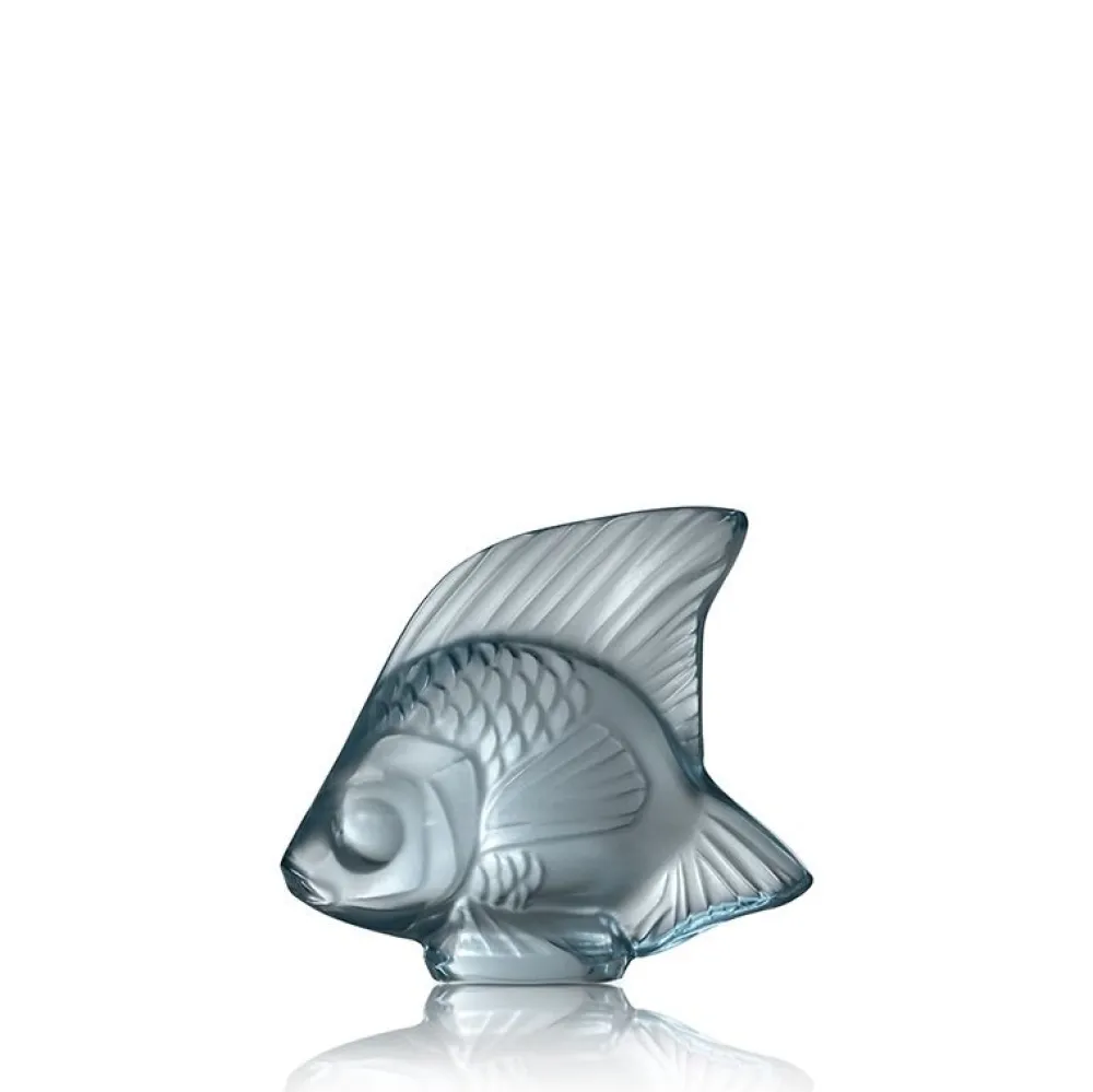 Vessière Cristaux Bestiaire|Sculptures Et Figurines|Poisson bleu persépolis lalique