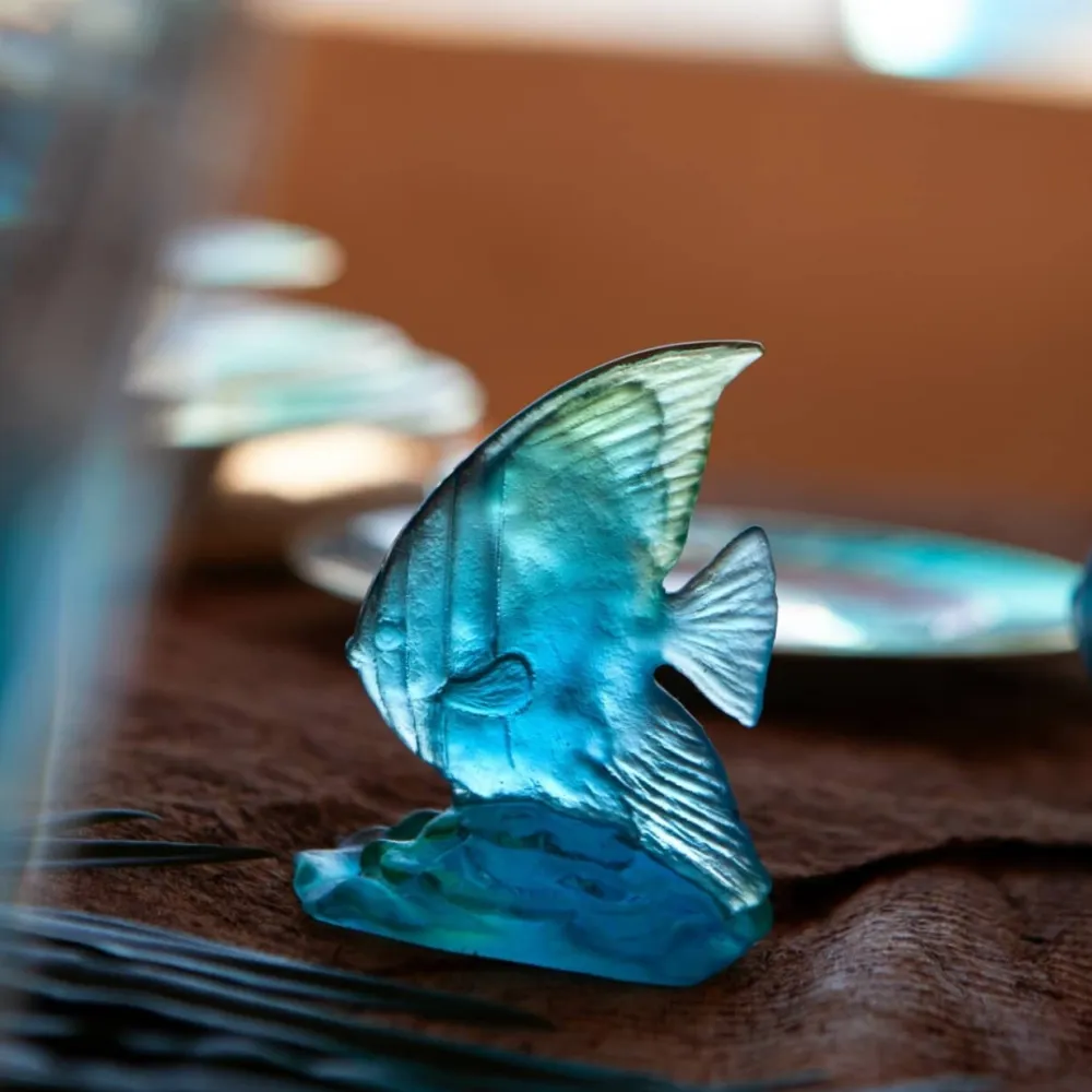 Vessière Cristaux Bestiaire|Animaux Cristal|Poisson Platax Petit Modèle Maya Daum
