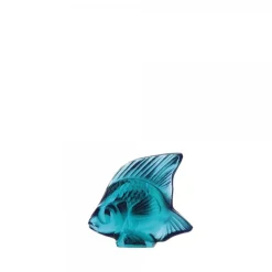 Vessière Cristaux Animaux Cristal|Sculptures Et Figurines|Poisson turquoise lalique