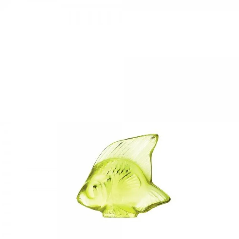 Vessière Cristaux Sculptures Et Figurines|Bestiaire|Poisson vert anis lalique
