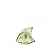 Vessière Cristaux Figurines Miniature Cristal|Animaux Cristal|Poisson vert clair lalique