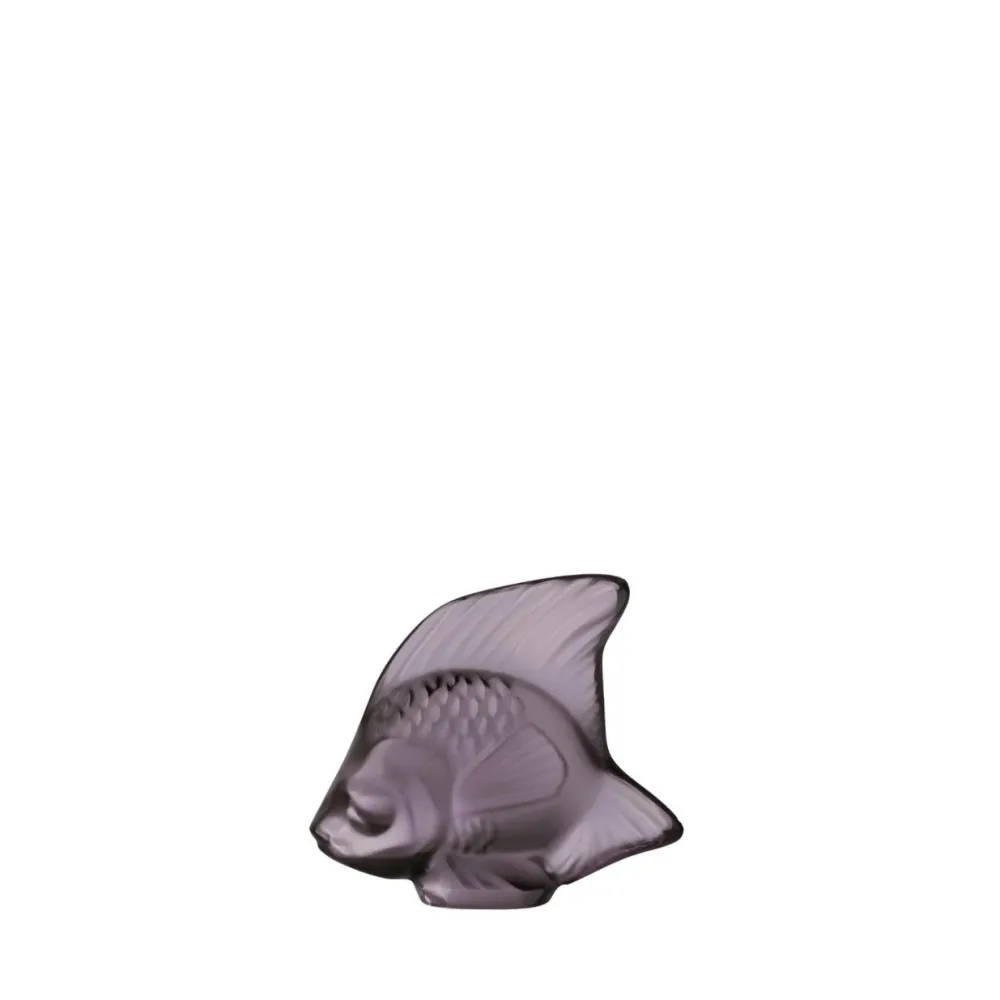Vessière Cristaux Figurines Miniature Cristal|Sculptures Et Figurines|Poisson violet vesper Lalique