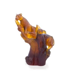 Vessière Cristaux Bestiaire|Animaux Cristal|Porte-crayons léopard daum