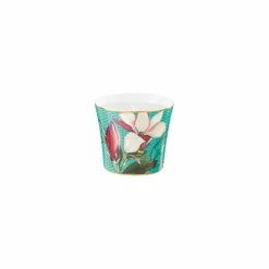 Vessière Cristaux Photophore & Bougie|Pot à bougie porcelaine 8 cm Magnolia Trésor Raynaud