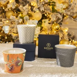 Vessière Cristaux Photophore & Bougie|Pot à bougie porcelaine 8 cm Trésor Raynaud