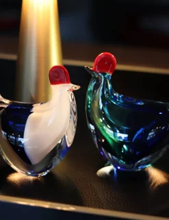 Vessière Cristaux Bestiaire|Animaux Cristal|Poule cristal bleu et turquoise