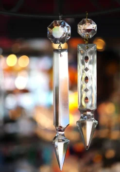 Vessière Cristaux Suspensions Cristal|Appliques Cristal|Prisme cristal doré pour lustre