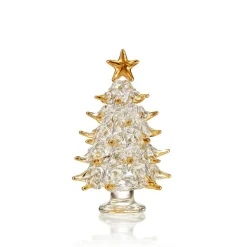 Vessière Cristaux Décoration|Figurines Miniature Cristal|Sapin miniature verre au chalumeau