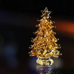 Vessière Cristaux Décoration|Figurines Miniature Cristal|Sapin miniature verre au chalumeau