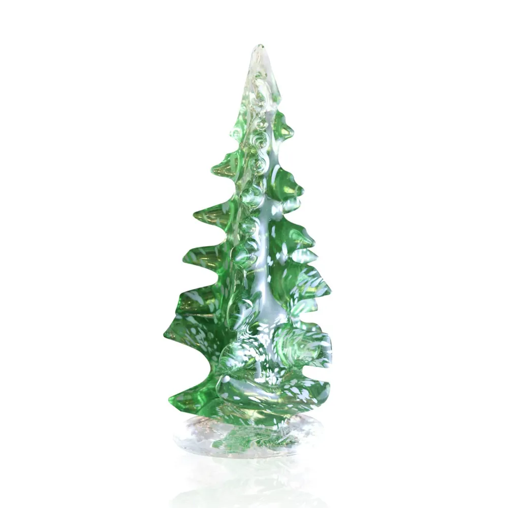 Vessière Cristaux Décoration|Sulfures, Presse-Papiers Cristal|Sapin vert décoratif cristal de Lorraine