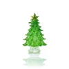 Vessière Cristaux Décoration|Figurines Miniature Cristal|Sapin vert miniature verre au chalumeau