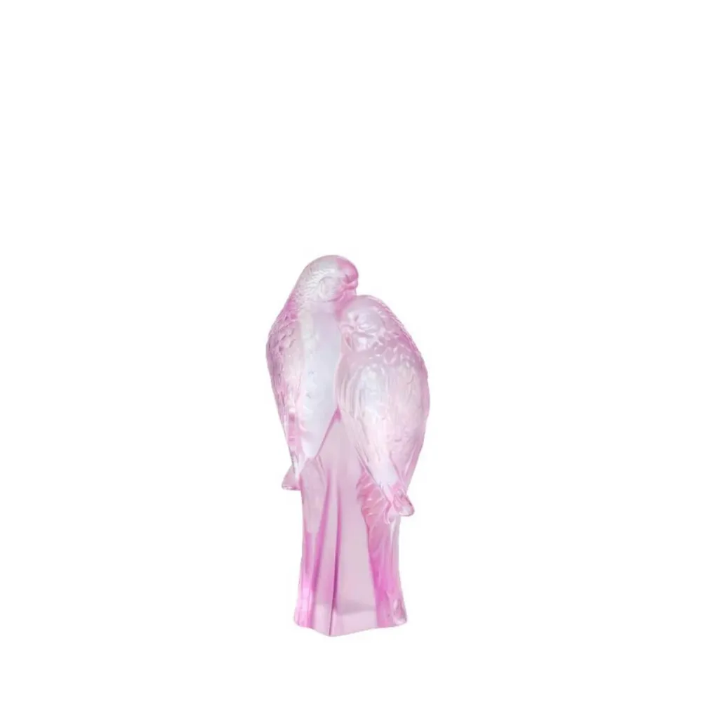 Vessière Cristaux Sculptures Et Figurines|Bestiaire|Sculpture 2 perruches Lalique