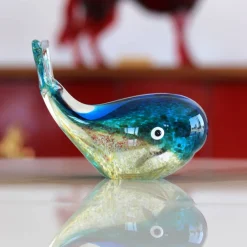 Vessière Cristaux Sculptures Cristal|Sculpture baleine cristal