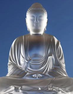 Vessière Cristaux Sculptures Et Figurines|Symboles Religieux Cristal|Sculpture bouddha grand modèle lalique
