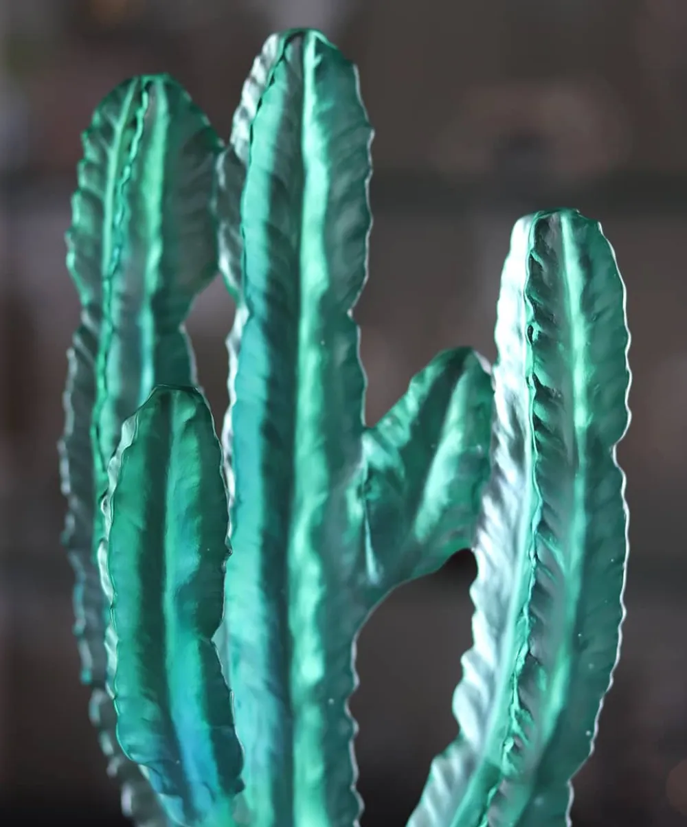 Vessière Cristaux Éditions D’Art Cristal|Editions D’Art|Sculpture cactus emilio robba daum