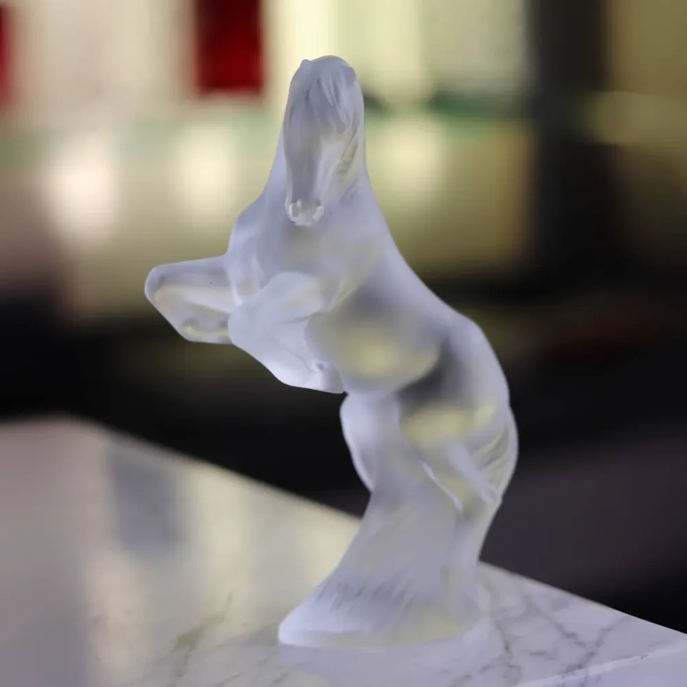 Vessière Cristaux Sculptures Et Figurines|Bestiaire|Sculpture Cheval cabré petit modèle Lalique