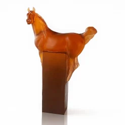 Vessière Cristaux Editions D’Art|Bestiaire|Sculpture cheval NAHAR AMBRE SUSAN LEYLAND Daum