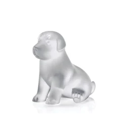 Vessière Cristaux Sculptures Et Figurines|Bestiaire|Sculpture chiot assis sugar lalique
