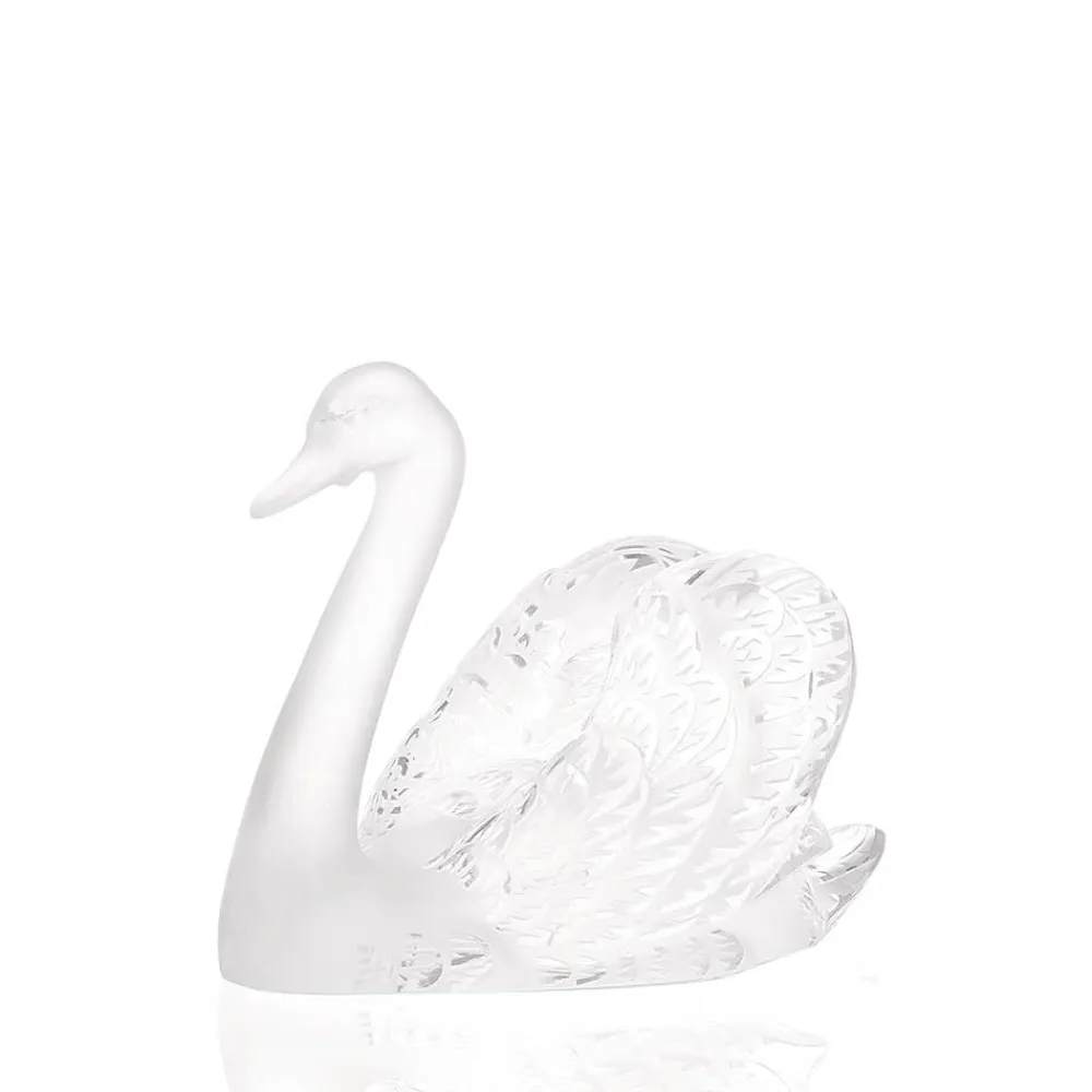 Vessière Cristaux Bestiaire|Animaux Cristal|Sculpture cygne tête haute lalique