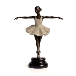 Vessière Cristaux Décoration|Éditions D’Art Cristal|Sculpture danseuse classique bronze & cristaux Swarovski