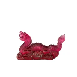 Vessière Cristaux Sculptures Et Figurines|Animaux Cristal|Sculpture dragon Tianlong Lalique