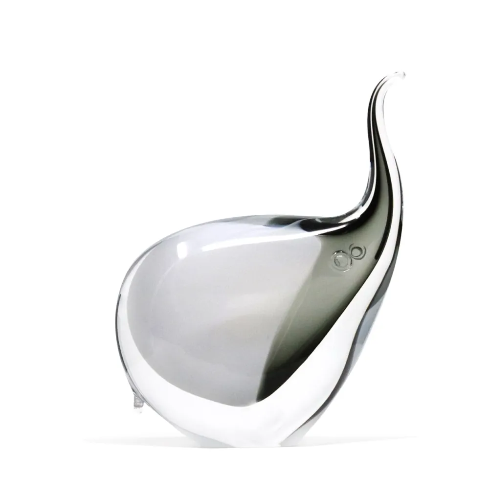 Vessière Cristaux Bestiaire|Animaux Cristal|Sculpture elephant cristal blanc et noir pm