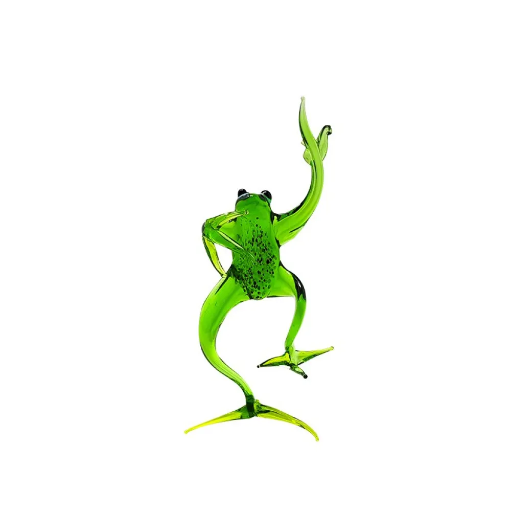 Vessière Cristaux Bestiaire|Animaux Cristal|Sculpture grenouille humoristique