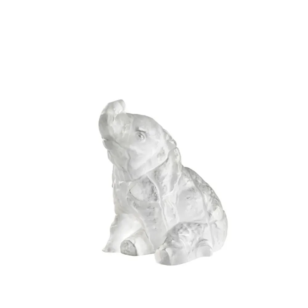 Vessière Cristaux Sculptures Et Figurines|Sculpture Élephanteau terramineral Lalique