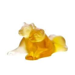 Vessière Cristaux Sculptures Et Figurines|Bestiaire|Sculpture lionceaux tambwee lalique