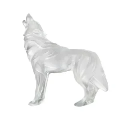Vessière Cristaux Bestiaire|Sculptures Et Figurines|Sculpture loup incolore lalique