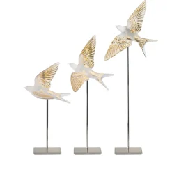 Vessière Cristaux Sculptures Et Figurines|Bestiaire|Sculpture murale hirondelle lalique