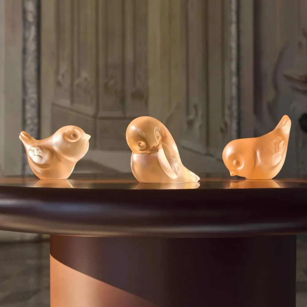 Vessière Cristaux Bestiaire|Sculptures Et Figurines|Sculpture Piou-Piou Tête levée Lalique