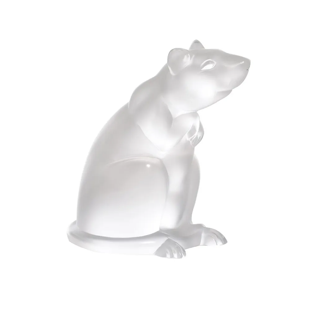 Vessière Cristaux Animaux Cristal|Sculptures Et Figurines|Sculpture rat lalique
